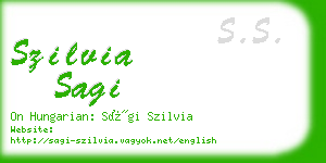 szilvia sagi business card